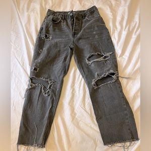 Forever 21 Black Torn Jeans Size 29